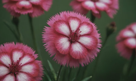 Dianthus chinensis flower in the garden (Dianthus chinensis)の写真素材