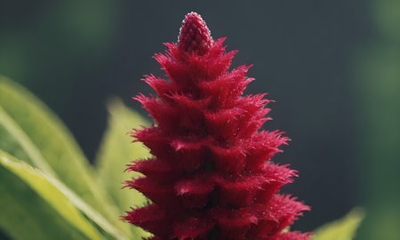 Red flower in the garden, close-up of red flower.