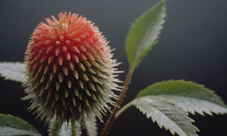 Flower of a burdock (Burdock) on a black background