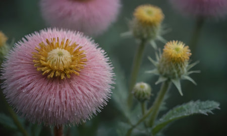 Close up of pink flowers in the garden. Soft focus and shallow depth of field.の写真素材