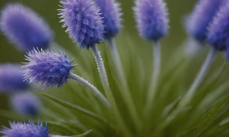 Close up of blue anemone (Anemone hepatica) flowersの写真素材