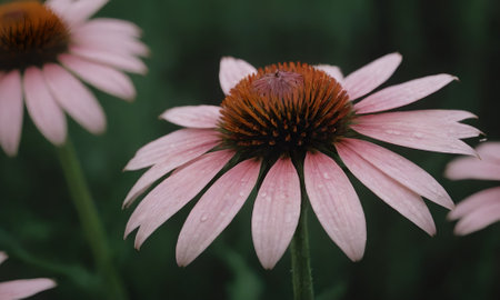 Echinacea purpurea or coneflower in the gardenの写真素材