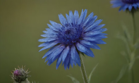 Cornflower (Centaurea cyanus) in the gardenの写真素材