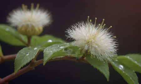Flowering plant in the garden, close-up, macro photographyの写真素材