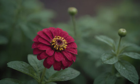 Zinnia elegans, Zinnia violacea Cav.の写真素材