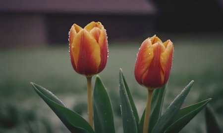 Tulip. Beautiful bouquet of tulips. colorful tulips. tulips in spring,colourful tulipの写真素材