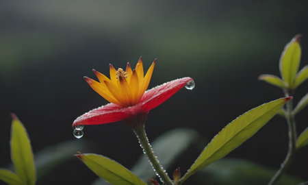 pink flower in the garden, soft focus and shallow depth of fieldの写真素材