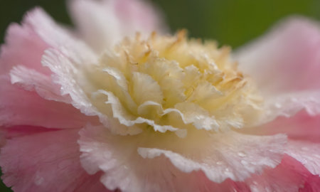 Close up of a pink and white carnation (Carnation) flower
