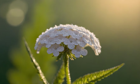 Close up of a common yarrow (Achillea millefolium) flowerの写真素材