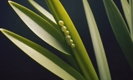 lily of the valley on a dark background close-up.の写真素材