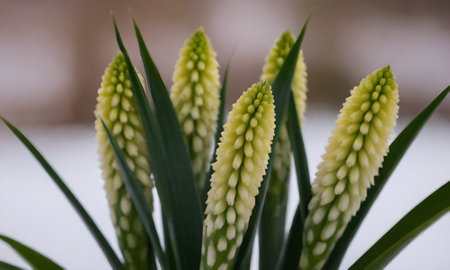 Hyacinth flowers in the garden, closeup of photo.の写真素材