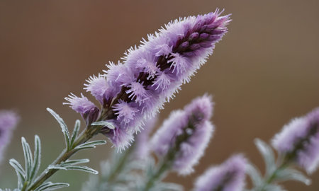 purple flower in the nature, macro photo with shallow depth of field