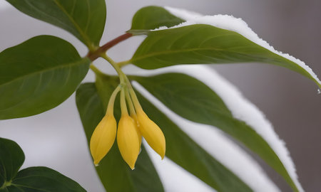 Yellow flower of the Japanese starling (Ylang-Ylang)