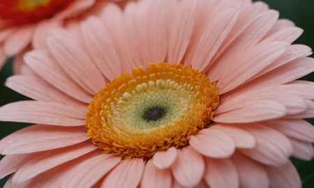 Pink gerbera flower close-up. Macro photography of nature.の写真素材