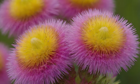 Close-up of the flowers of Thistle (Thistle)