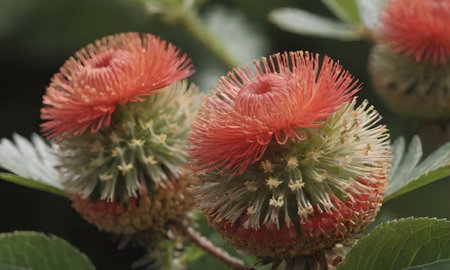 Flowers of the Pterospermum quinquefoil