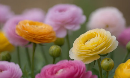 Ranunculus (persian buttercup, persian buttercup)の写真素材