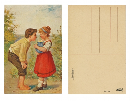 BERLIN, GERMANY, CIRCA 1910 - Published by Eulen-Verlag - Seial no  1105 - Curiousのeditorial素材