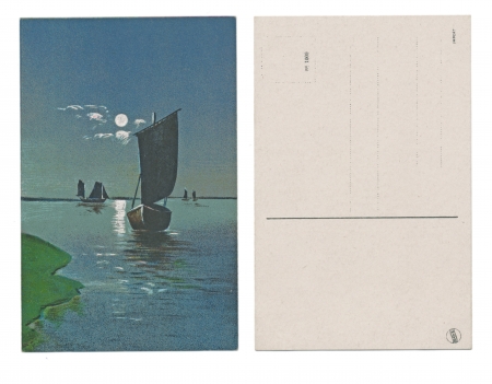 BERLIN (?), GERMANY, CIRCA 1910 - Published by K. G. L. - Serial No. 1009 - Dark Shipのeditorial素材