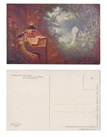 PRAGUE, CZECH REPUBLIC, CIRCA 1910 - C. Schweninger - Der traum eines Lebens, The Dream of life, Published by J. Plichta, Pragueのeditorial素材