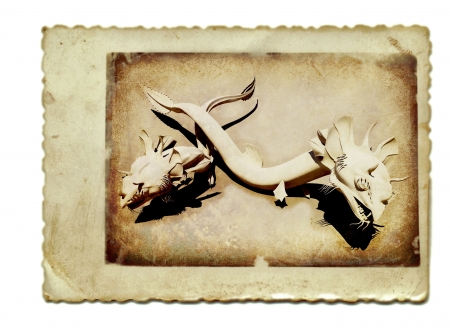 rendering and vintage processing - dragonsの写真素材