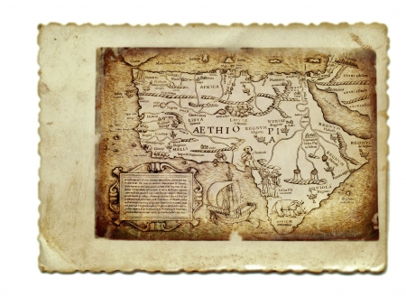 hand drawing, old mapの写真素材