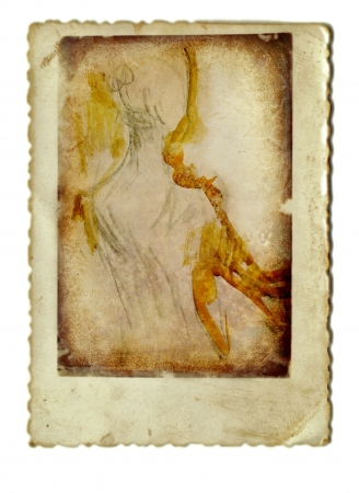 hand painting, ballerina from behindの写真素材