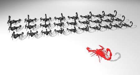 scorpions - cg picture  situation 1 の写真素材