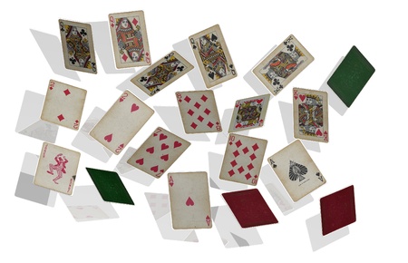 Cg picture, rendering - playing cards  rain 