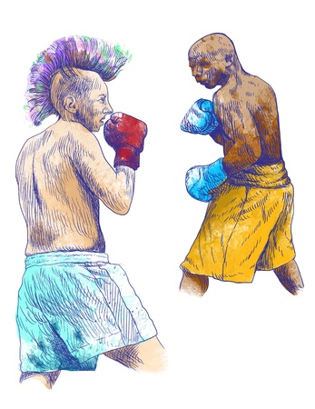 boxing duel, two warriorsの写真素材