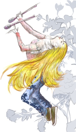 topic  gymnastics and circus performanceの写真素材