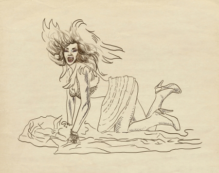 sexual vixen provokesの写真素材