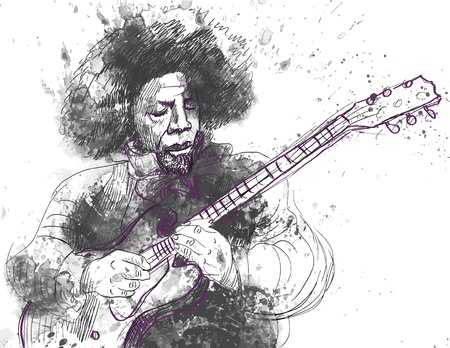 guitar player のイラスト素材