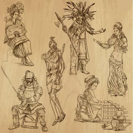 People and customs around the World - 4のイラスト素材