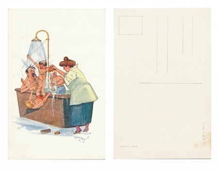 VIENNA, AUSTRIA, CIRCA 1910 - Ak  Schonpflug F  - Published by B  K  W  I  , Serial No  668-5のeditorial素材