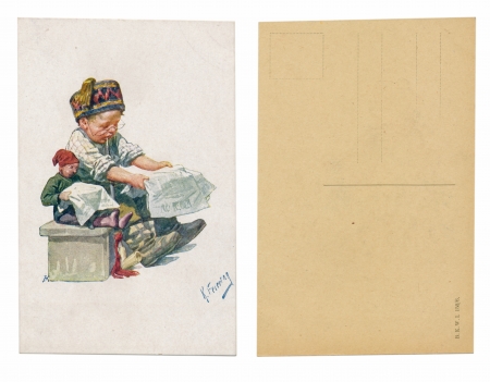 VIENNA, AUSTRIA, CIRCA 1910 - Karl Feiertag - Published by B  K  W  I  , Serial No  153 6のeditorial素材