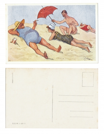 VIENNA, AUSTRIA, CIRCA 1910 - Ak  Schonpflug F  - Published by B  K  W  I  , Serial No  680-2のeditorial素材