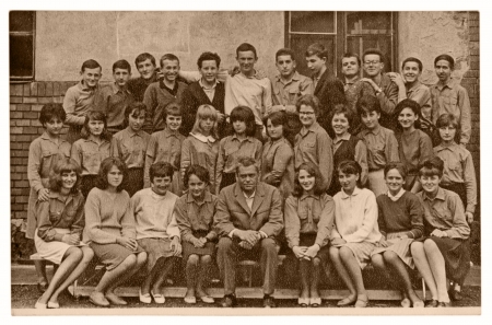 High School Classmates - circa 1965 のeditorial素材