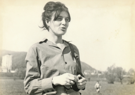 Young woman in shirt - circa 1965 の写真素材