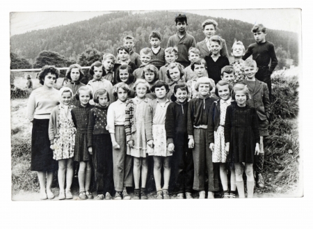 classmates - circa 1955の写真素材