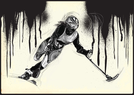 ALPINE SKIINGのイラスト素材