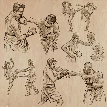 An hand drawn vector collection of sporting event.のイラスト素材