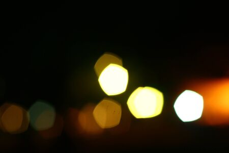 Street light at night blurred lensの写真素材