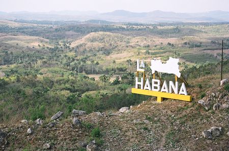Cuba, Sign La Habana, 2006の写真素材