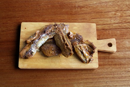 Saury canned food.の写真素材