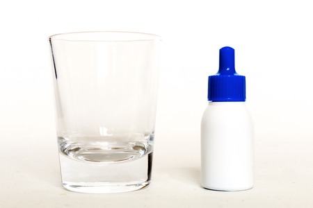 Mouthwash and cupの写真素材