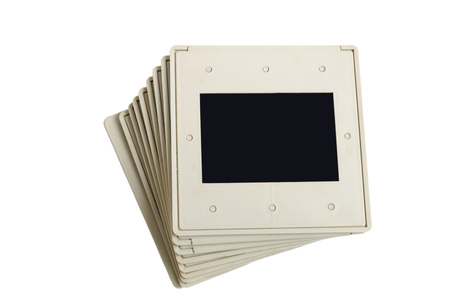 Slide film with white frameの写真素材