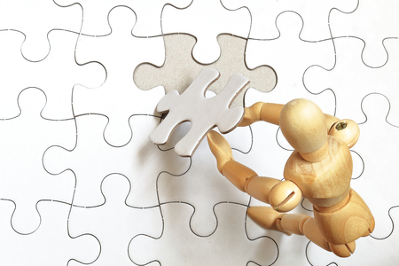 Jigsaw puzzle. play jigsaw puzzles.の写真素材