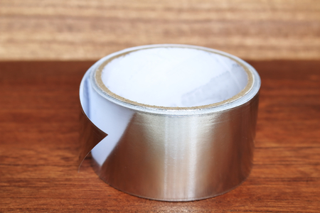 Tape of aluminum. Tape for repair.の写真素材