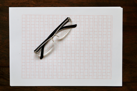 Manuscript paper. Homemade manuscript paper.の写真素材